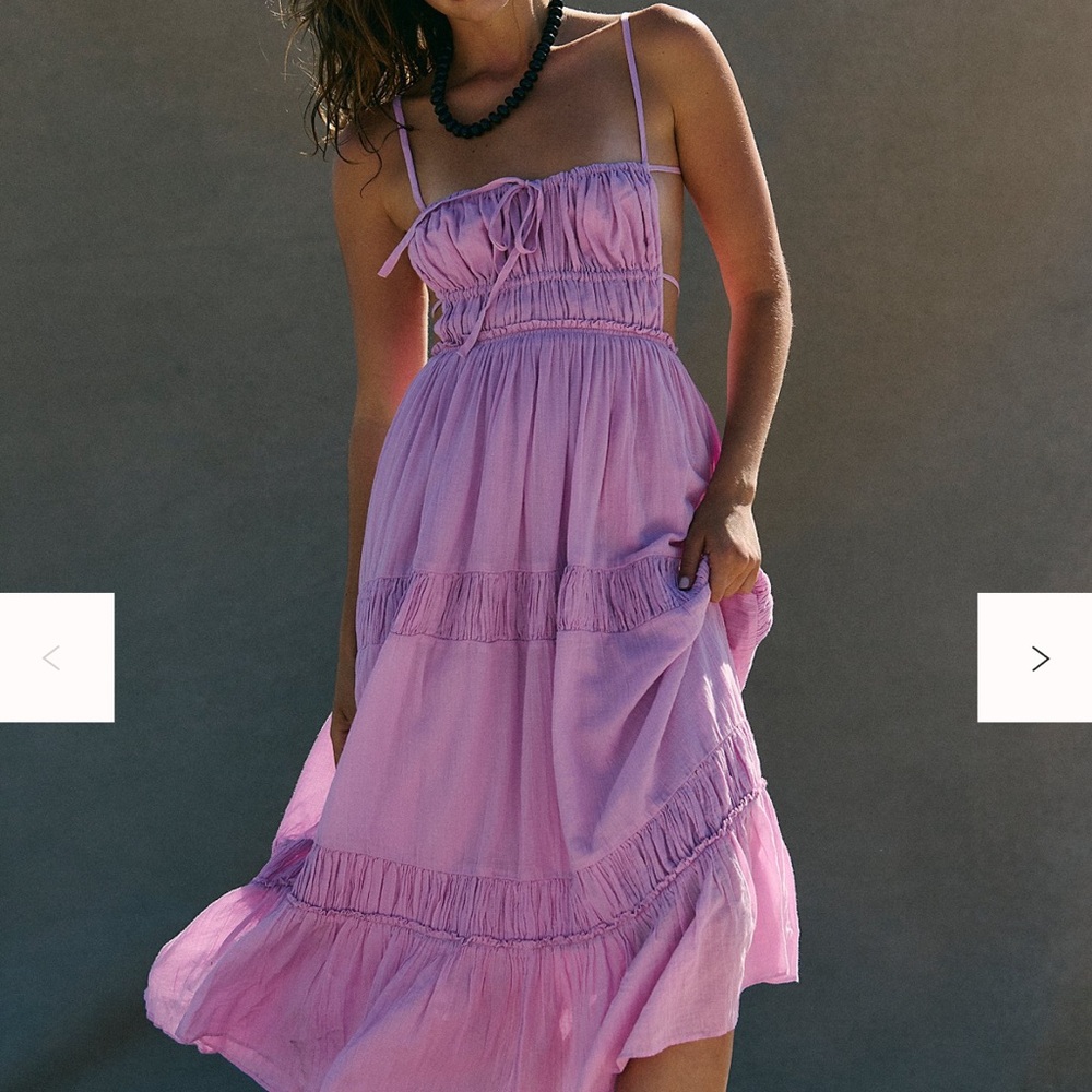 Free People taking sides Lilac Midi Dress